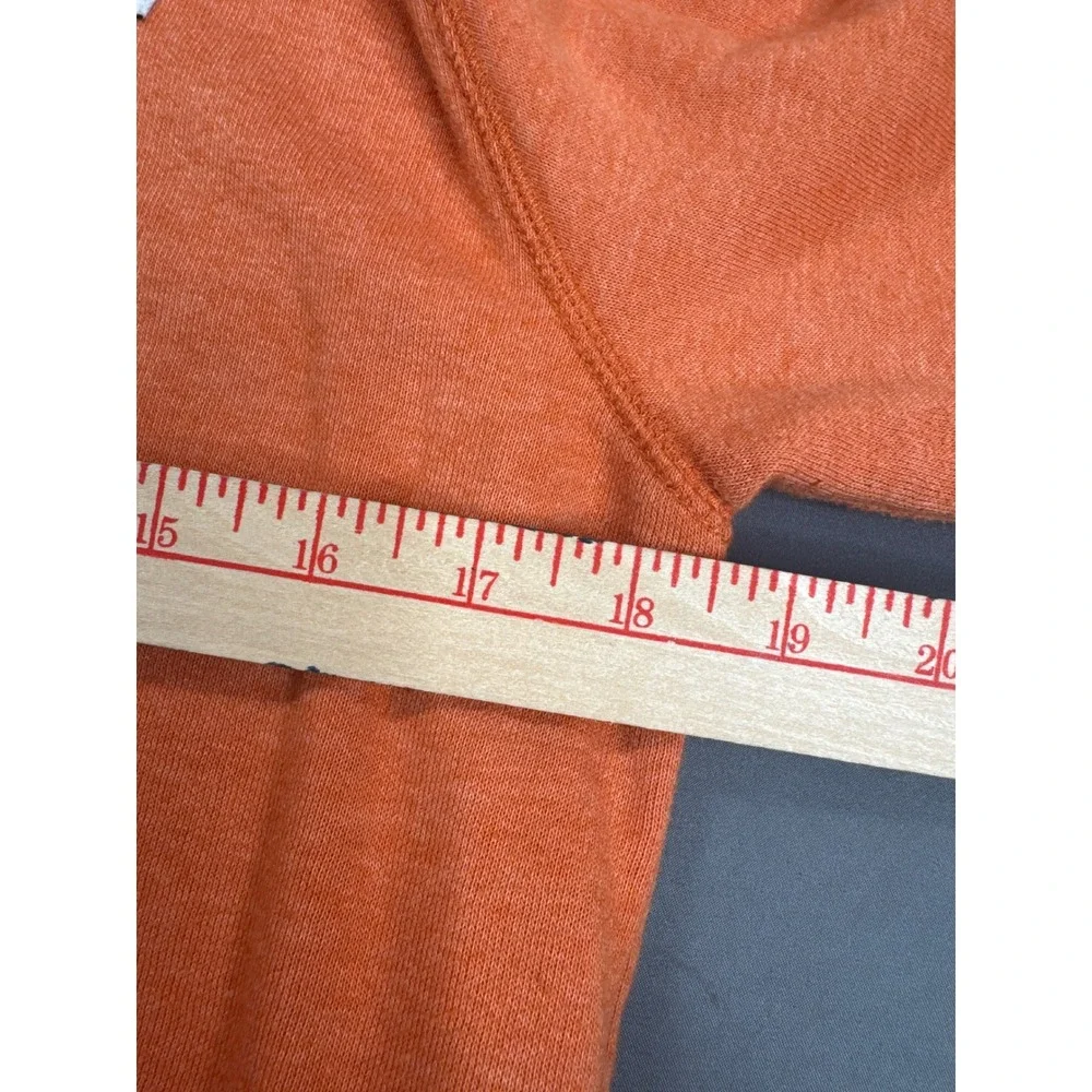 The North Face Mens Orange Heather Heritage Patch Crewneck Sweatshirt Small